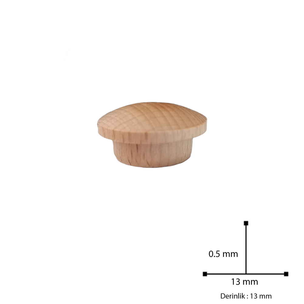 Kulp Ahşap Kayın Tıpa 13mm