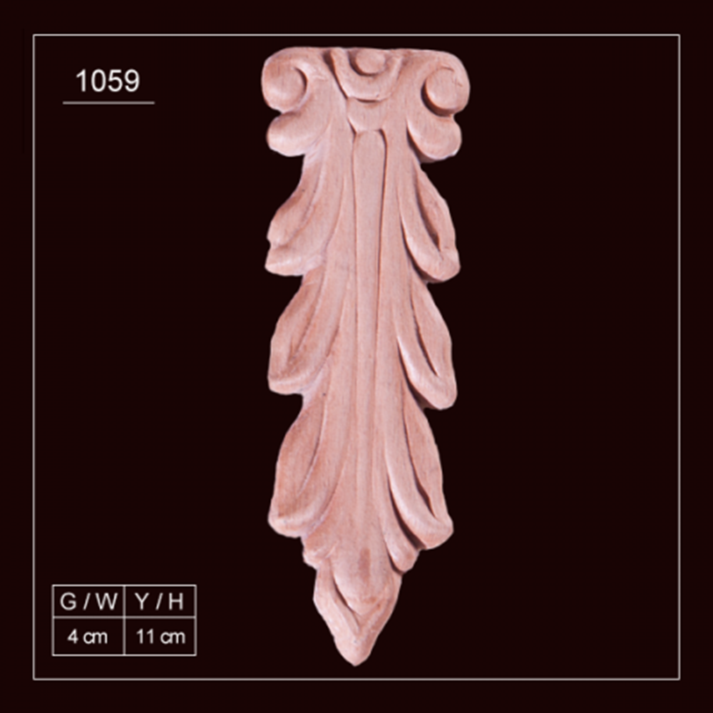 Ahşap Baskılı Aplik U1059 11x4cm