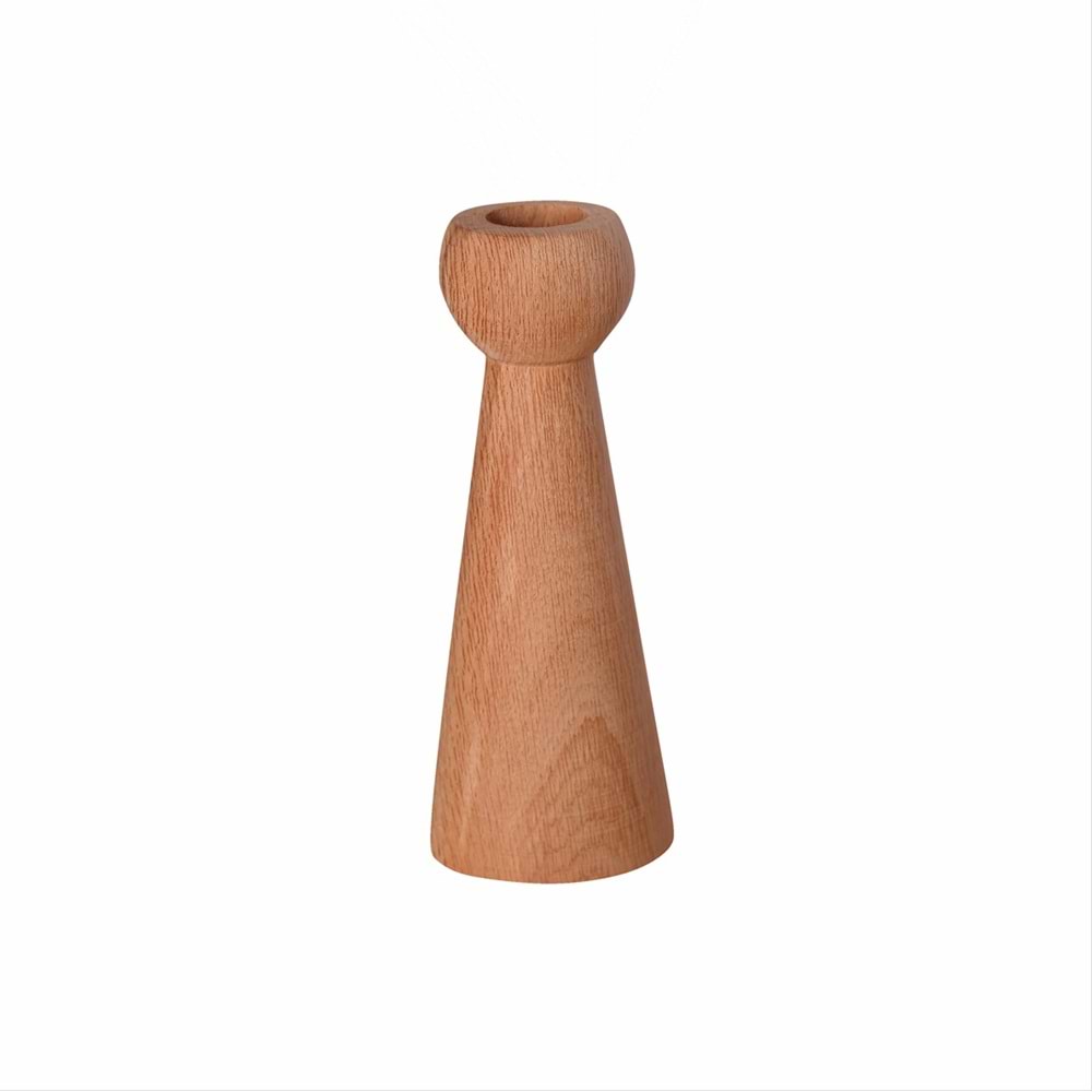 Ahşap Şamdan Mumluk Model 4 18cm