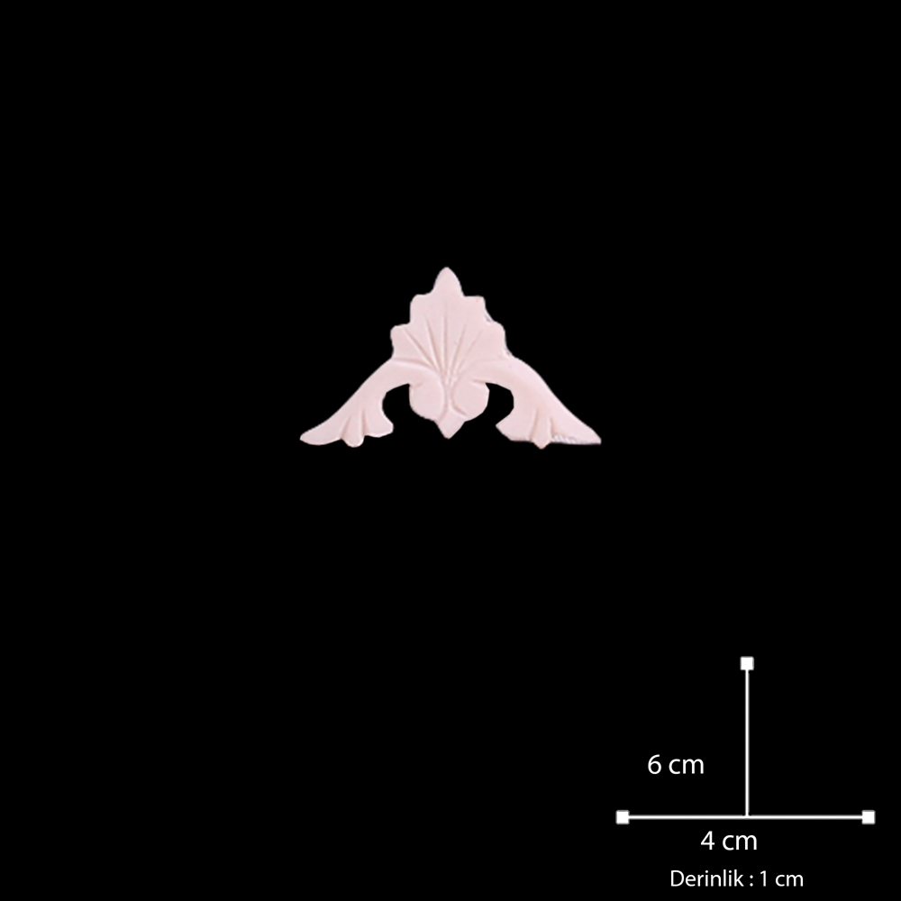Polyester Döküm Aplik Köşe 6x4cm