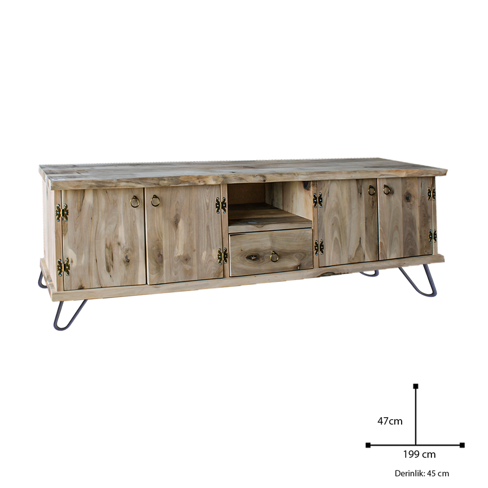 Tv Ünitesi Kütük Ceviz 199x45cm