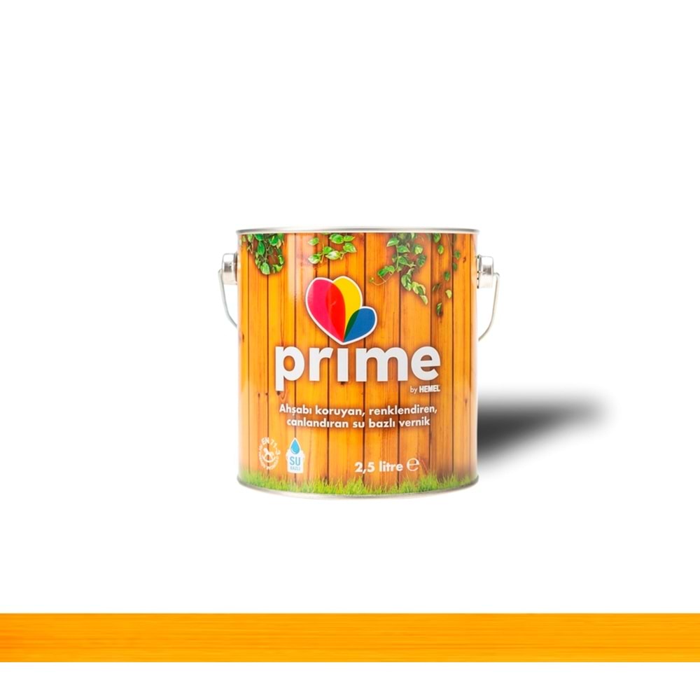 Hemel Prime Su Bazlı Ahşap Vernik - Naturel İç-Dış Mekan 2,5 L