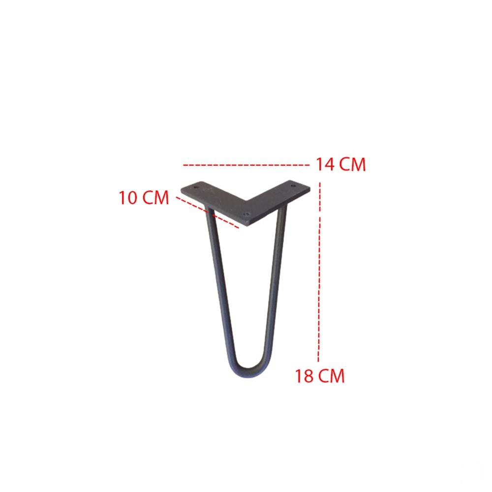 Metal Ayak Sehpa Firkete Bükümlü 18cm