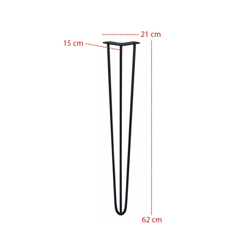 Metal Ayak Sehpa Firkete Bükümlü Çift 62cm