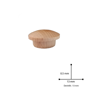 Kulp Ahşap Kayın Tıpa 13mm
