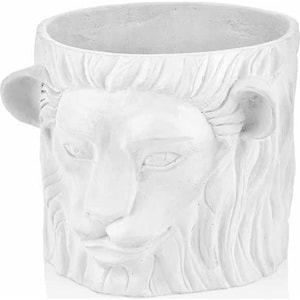 Polyester Obje Aslan Figürlü Saksı 15x15cm Şah-Ea606