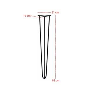 Metal Ayak Sehpa Firkete Bükümlü Çift 62cm