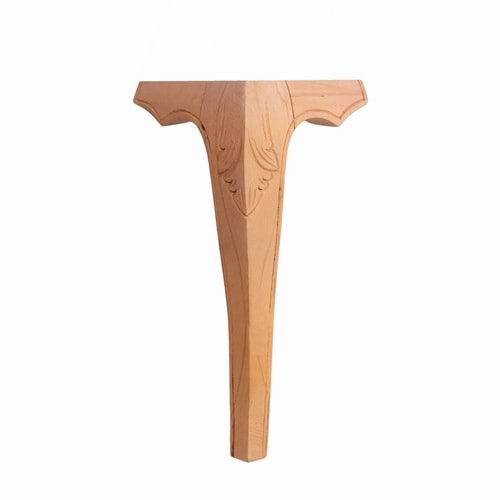 Lükens Avangard Kulaklı Oymalı Ayak 8x8x40cm| Masa Ayağı| Benç Ayağı