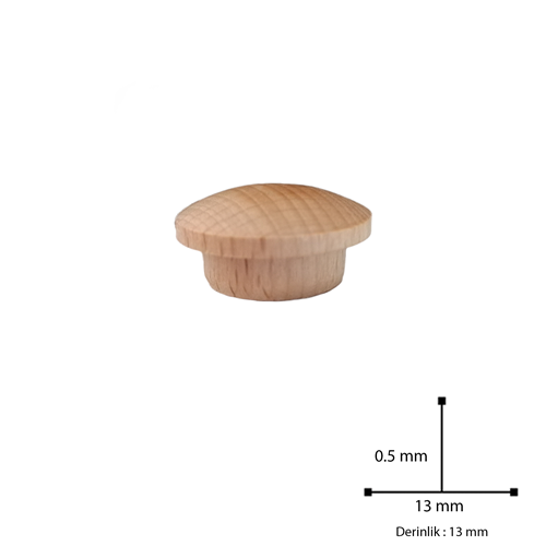Kulp Ahşap Kayın Tıpa 13mm