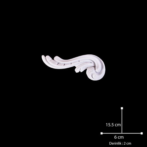 Polyester Döküm Köşe Ds106 6x15.5cm