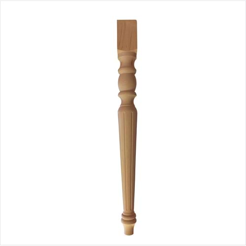 Ahşap Torna Ayak Fitilli | Masa Ayağı 8x8x75cm