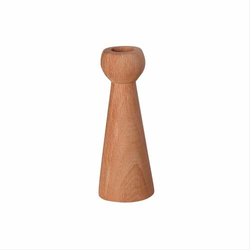 Ahşap Şamdan Mumluk Model 4 18cm