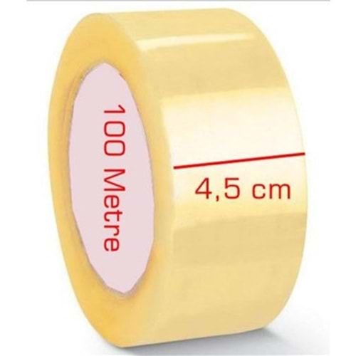 Hotmelt Şeffaf Koli Bantı 45 x 100 mt