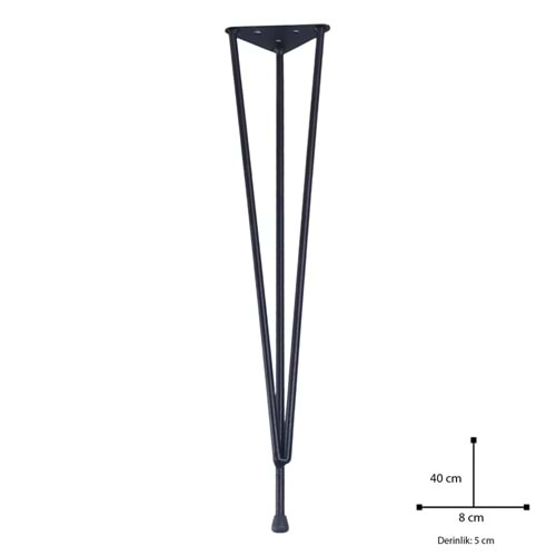 Metal Tel Sehpa Ayak 40cm