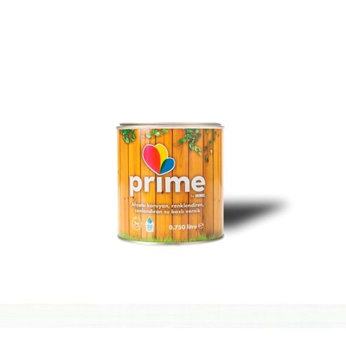 Hemel Prime Su Bazlı Ahşap Vernik - Beyaz İç-Dış Mekan 0,750 L