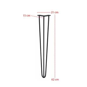 Metal Ayak Sehpa Firkete Bükümlü Çift 62cm